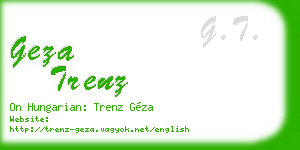 geza trenz business card